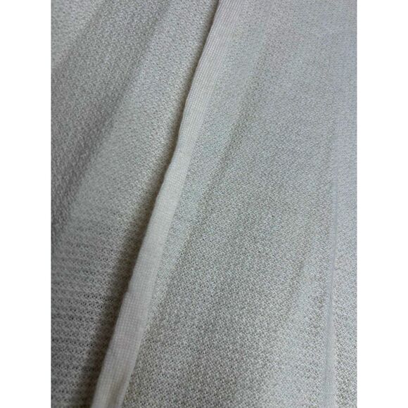 Women's 100% Extrafine Merino Wool Cream Hood Pullover Sweatshirt Quiet Luxury L - Picture 9 of 11